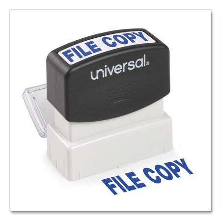 Universal Message Stamp, FILE COPY, Pre-Inked One-Color, Blue UNV10104